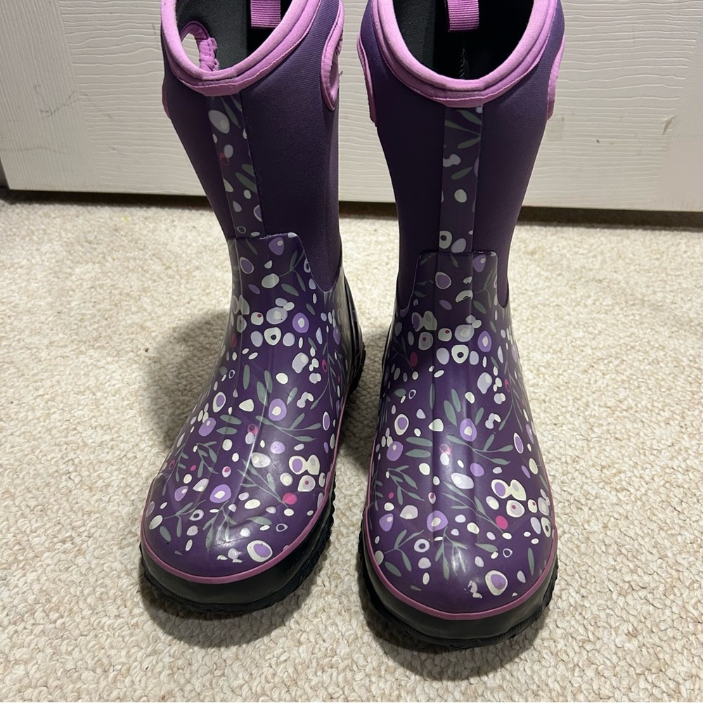 BOGS Classic Cattl floral boot youth size 5 Womens size 6.5 Waterproof insulated - Picture 2 of 11